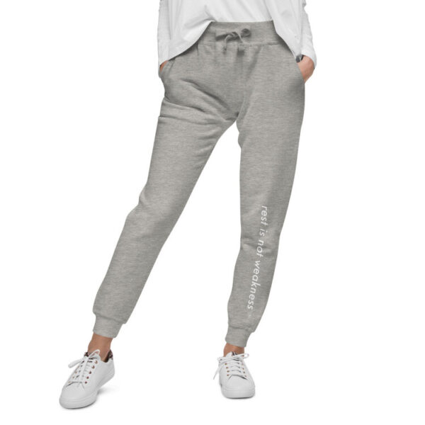 "Rest is Not Weakness" Fleece Sweatpants - Image 5